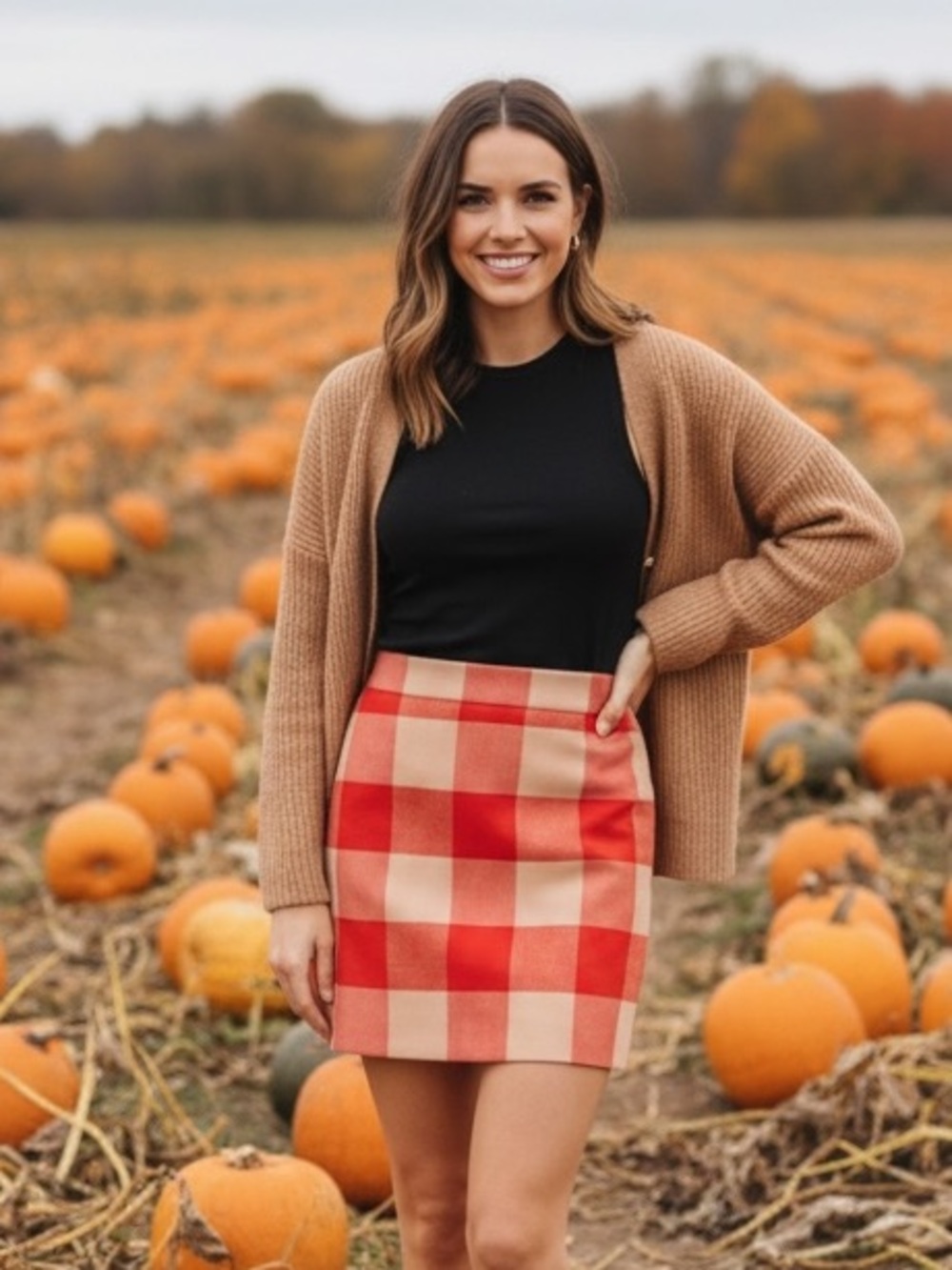 J. Crew Red & Cream wool blend plaid Mini Skirt Size 12 - Picture 6 of 6